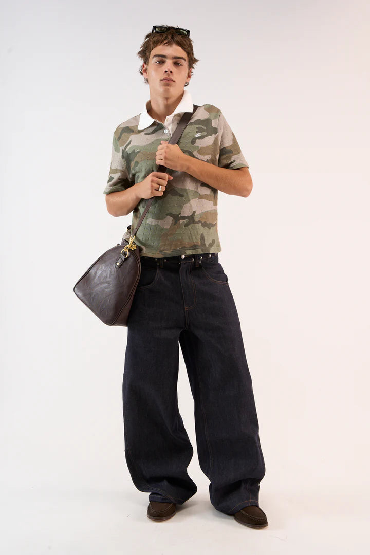 Scuffers Openwork Camo Polo