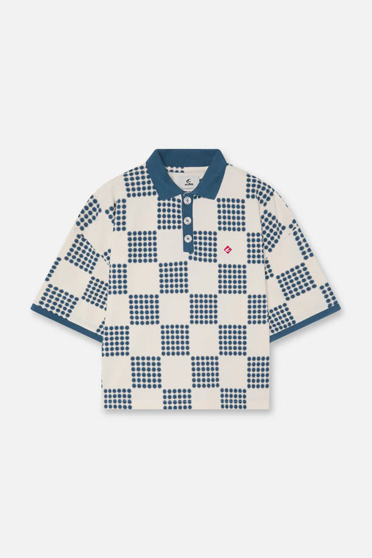 Scuffers Chess Blue Polo