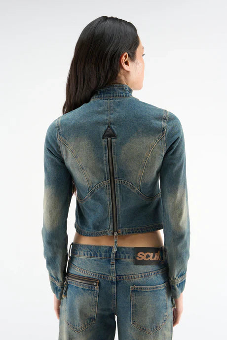 Scuffers Marlen Washed Blue Jacket