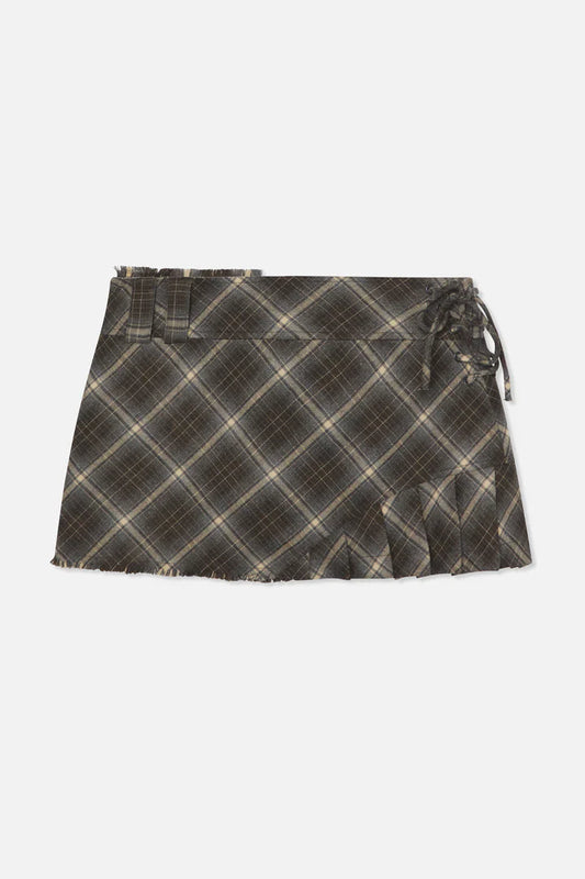 Scuffers Pleat Blue Checkered Skirt